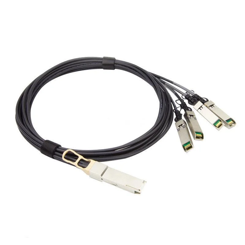 Optical Fiber 40g Qsfp+ to 4× SFP+ AWG30 Passive Direct Attach Copper