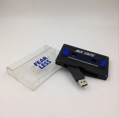 Кассета с микстейпом USB-накопитель Лента для записи USB-накопитель Кассета с пользовательской печатью USB-накопитель